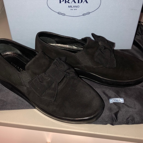 Prada Calzature suede bow slip-on - Picture 3 of 9